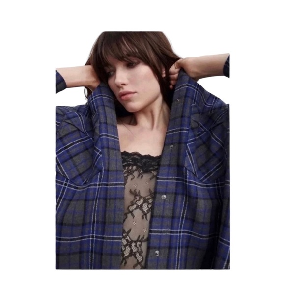 NWT Zara Plaid overshirt (Blogger Fav.) - Picture 5 of 11